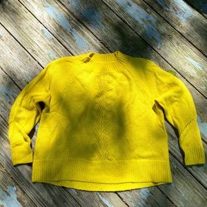 Yellow Loft sweater with details
